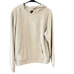 GAP Mens XL  Fleece V-Neck Hoodie Pullover Logo Sweatshirt Grunge School‎ Casual